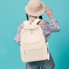 School Backpack for Teens Large Corduroy Bookbag Lightweight 17 inch Laptop Bag for Girls Women Casual High School College (Corduroy-Beige)