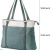 Women Laptop Tote Bag for Work Lightweight Splice Canvas 15.6 Inch Handbag Purse