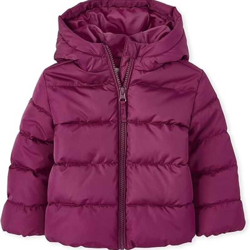 The Children's Place Baby and Toddler Girls' Medium Weight Wind-Resistant, Water-Resistant Puffer Jacket